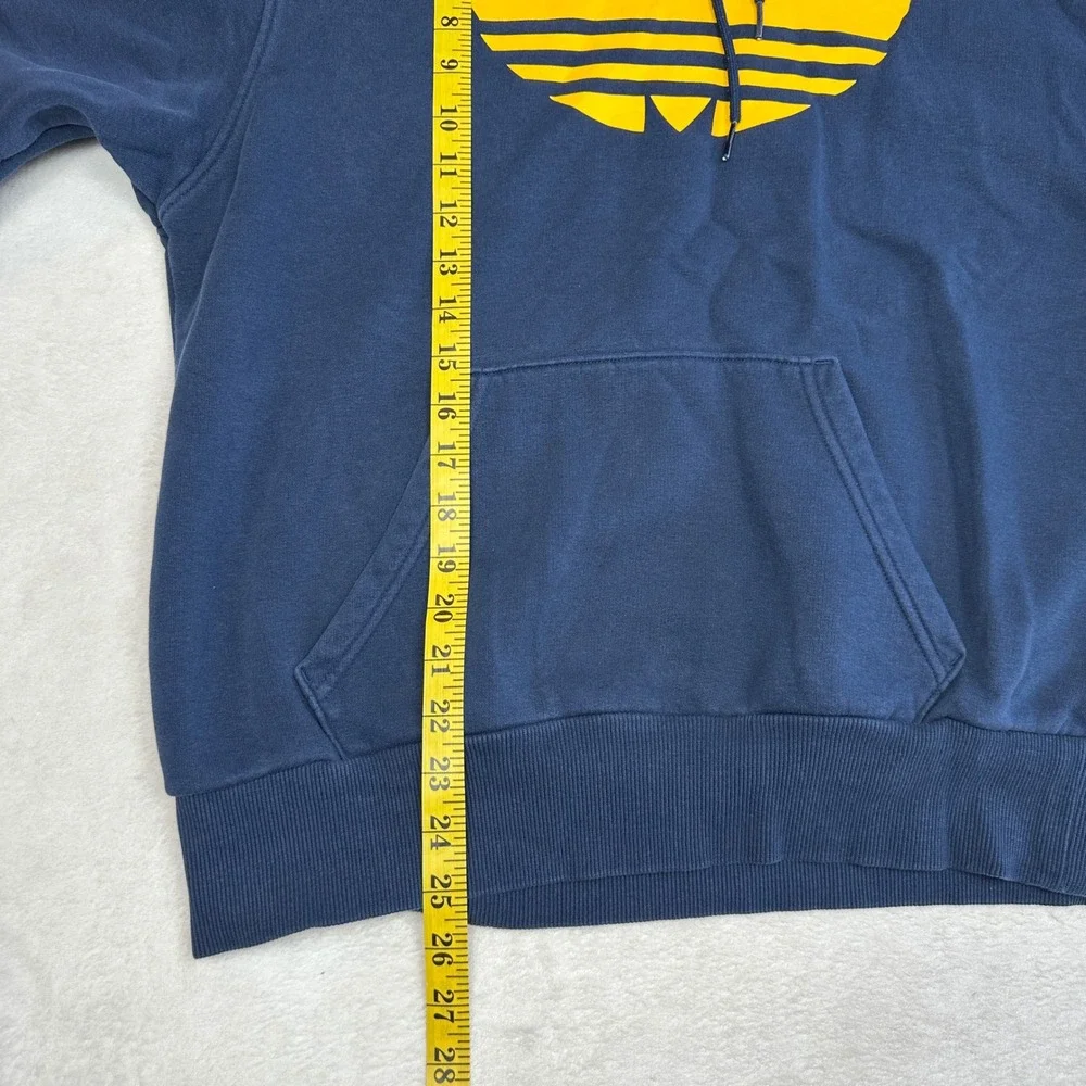 Adidas Mark Gonzales Shmoo Trefoil Hoodie Mens Small Navy Blue Yellow Pullover‎